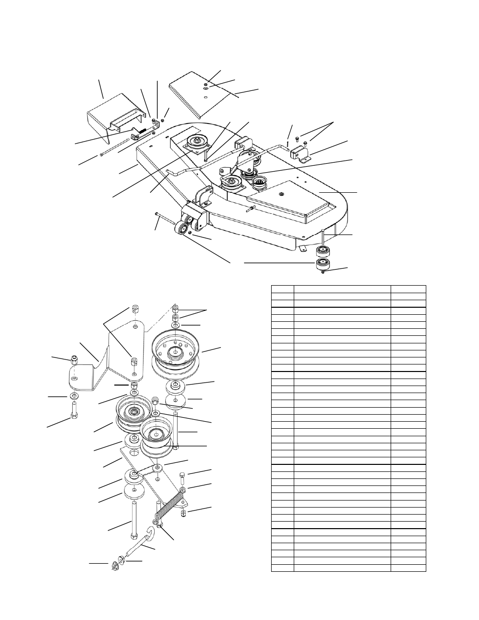 Deck idler, 50” mowing deck | Swisher ZT1436B User Manual | Page 25 / 28