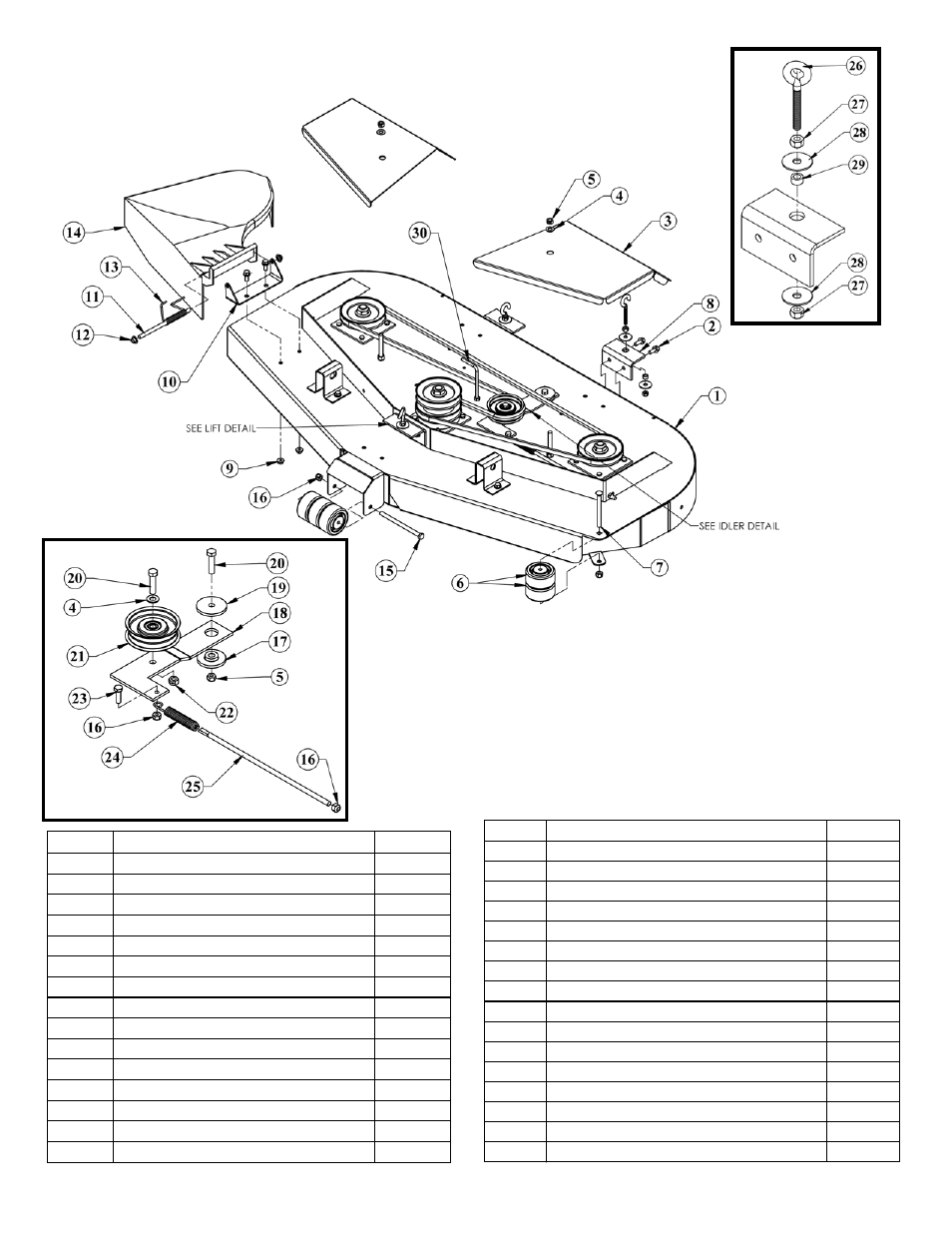 Parts breakdown | Swisher ZT2350A User Manual | Page 30 / 40