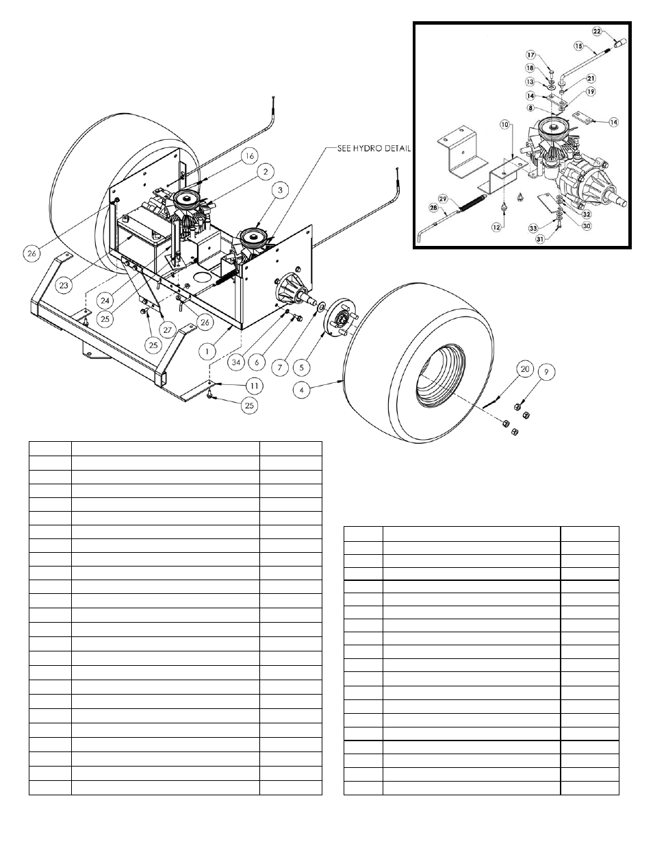 Parts breakdown | Swisher ZT2350A User Manual | Page 31 / 40