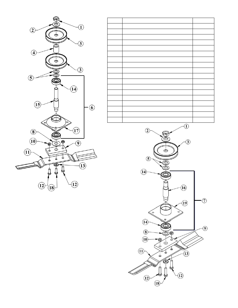 Parts breakdown, Outside driver center driver | Swisher ZT2350A User Manual | Page 32 / 40