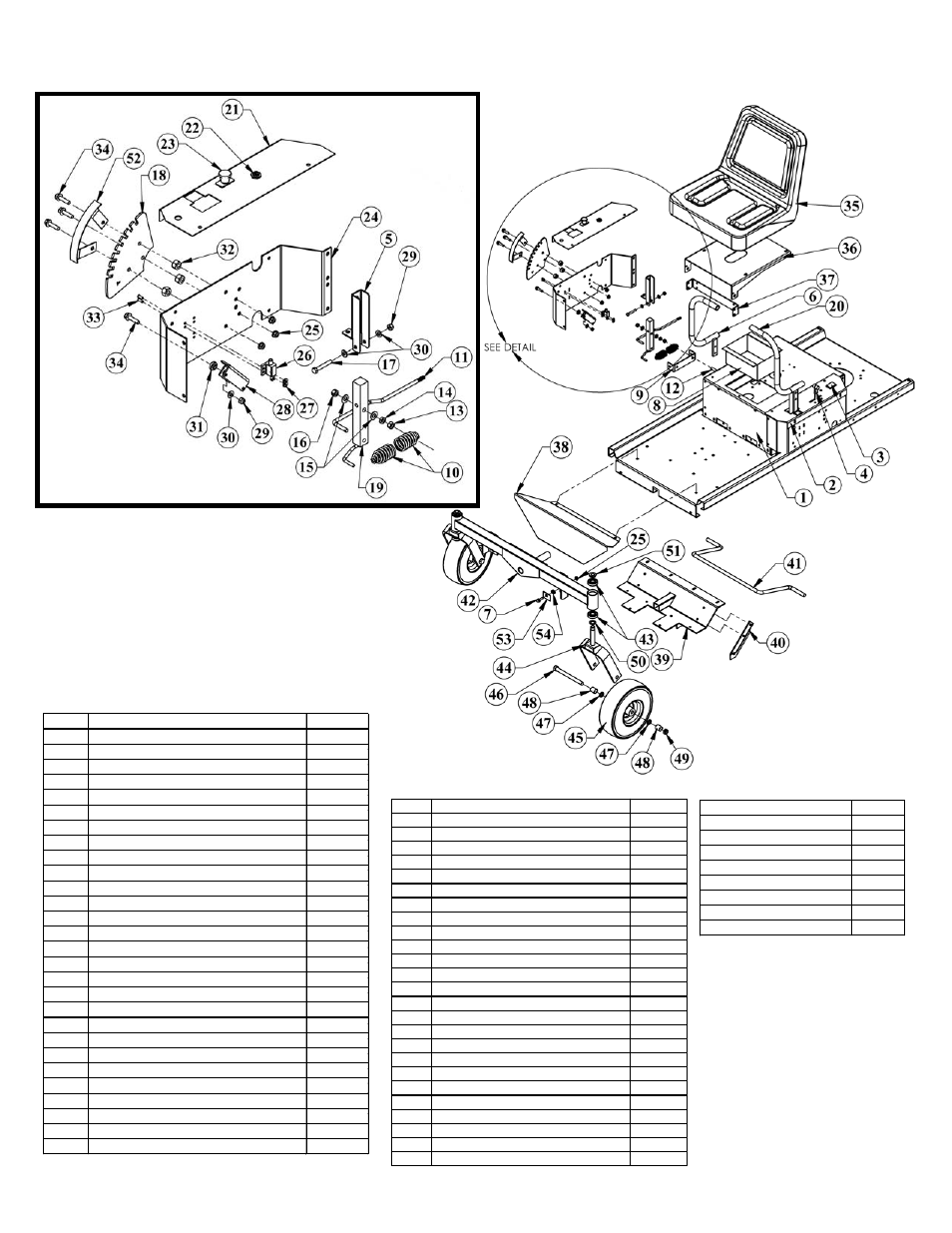 Parts breakdown | Swisher ZT2350A User Manual | Page 33 / 40