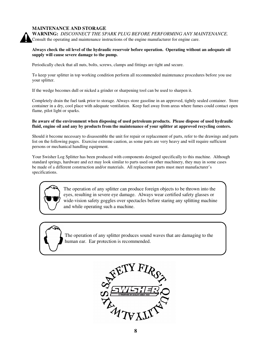 Swisher LS722X User Manual | Page 8 / 16