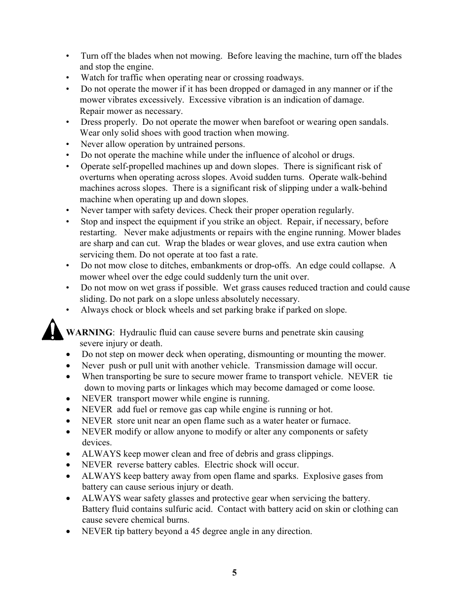 Swisher ZT18542 EN User Manual | Page 5 / 32