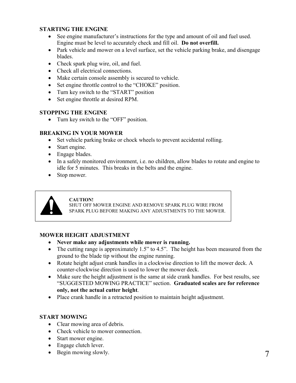 Swisher FT1150 User Manual | Page 7 / 20