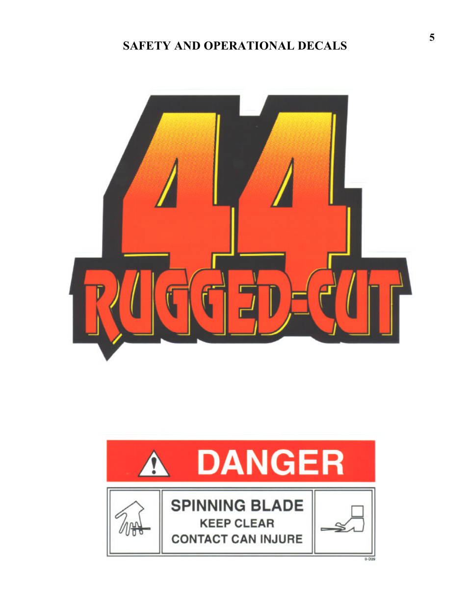 Safety and operational decals | Swisher RT10544 User Manual | Page 6 / 15