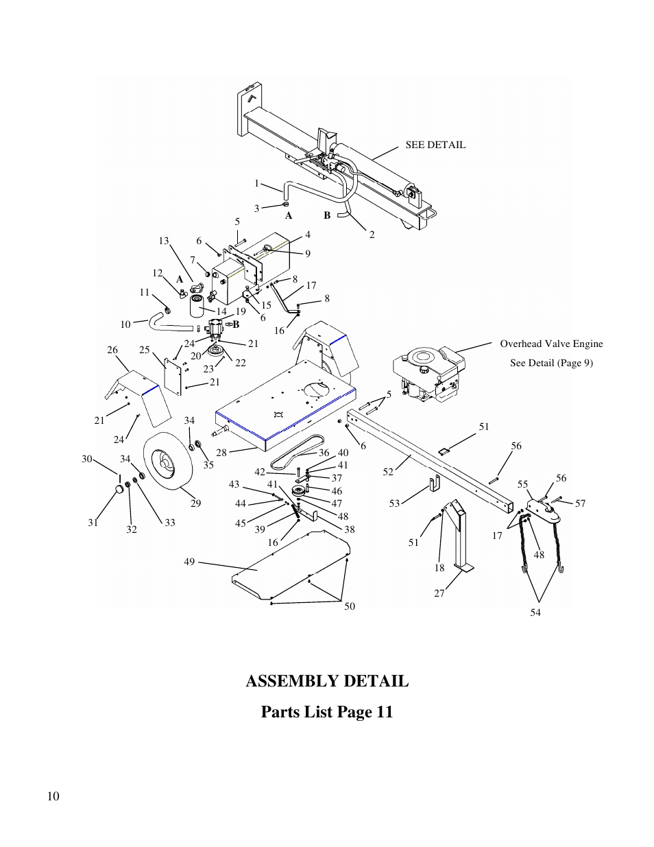 Assembly detail parts list page 11 | Swisher LS67526S User Manual | Page 10 / 12