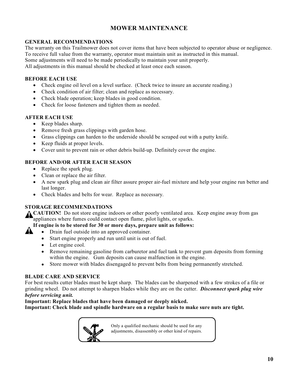 Swisher T1360T User Manual | Page 10 / 16