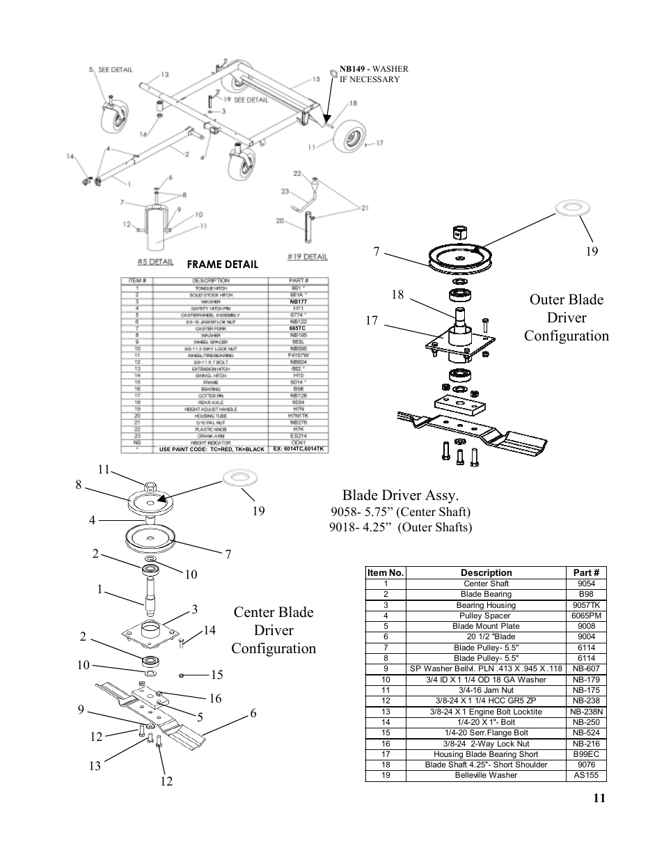 Blade driver assy | Swisher T1360T User Manual | Page 11 / 16