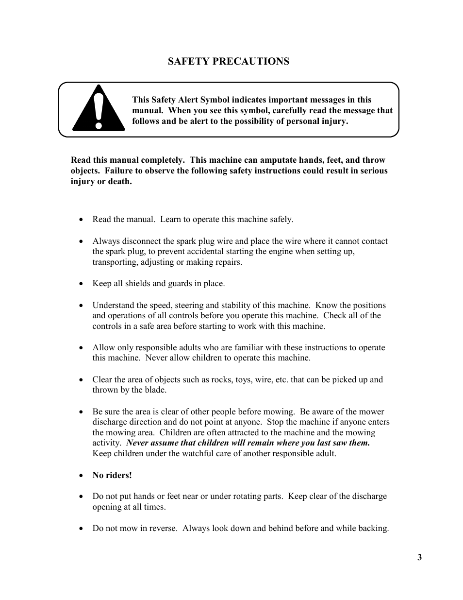 Swisher T1360T User Manual | Page 3 / 16