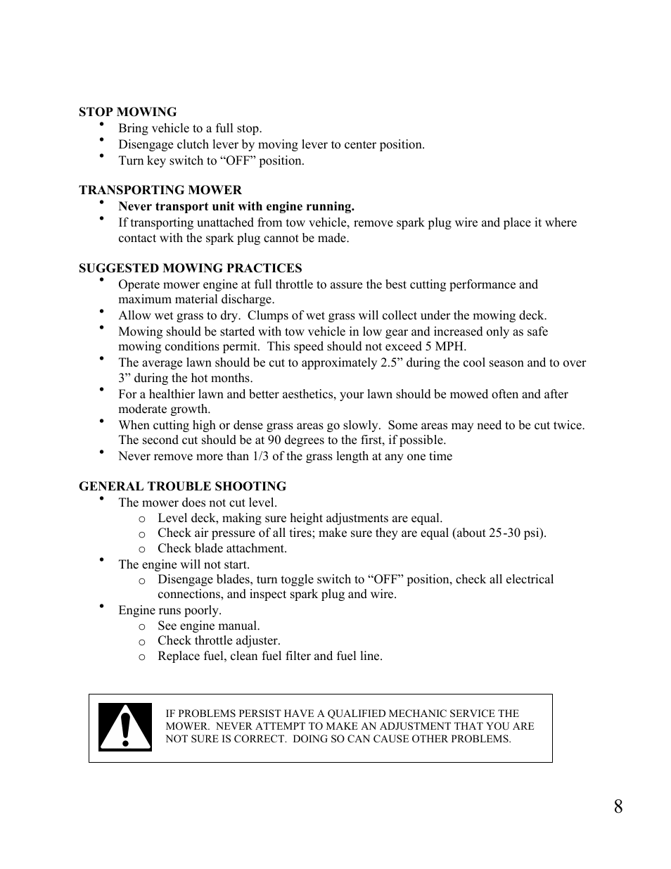 Swisher POL 10550 User Manual | Page 8 / 16