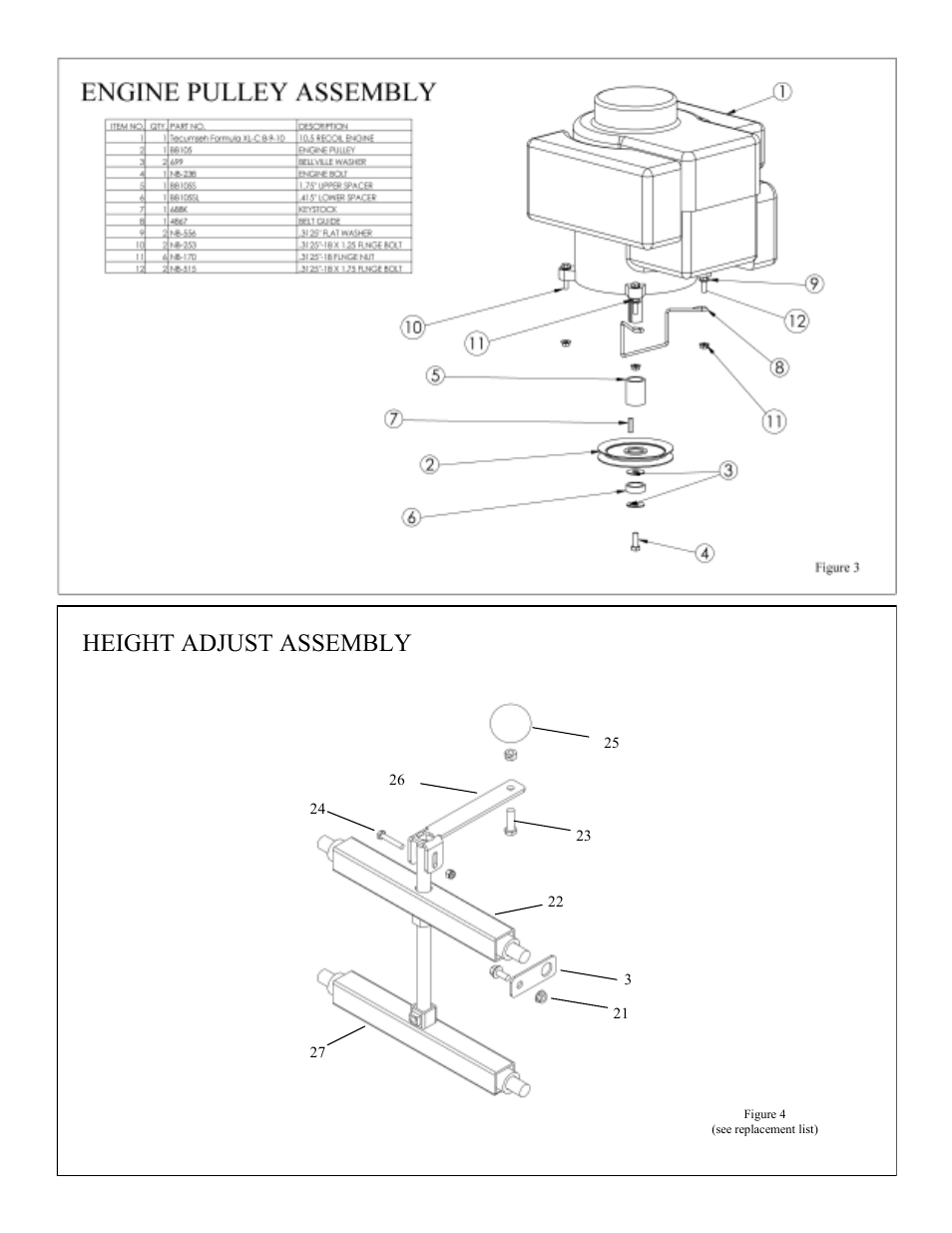 Height adjust assembly | Swisher RT105441 User Manual | Page 13 / 18