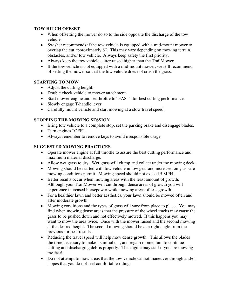 Swisher RT105441 User Manual | Page 9 / 18
