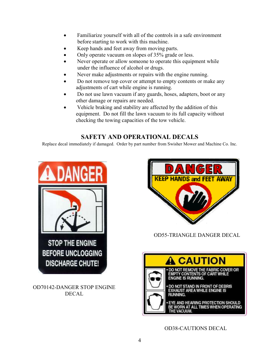 Swisher LV5537 User Manual | Page 4 / 12