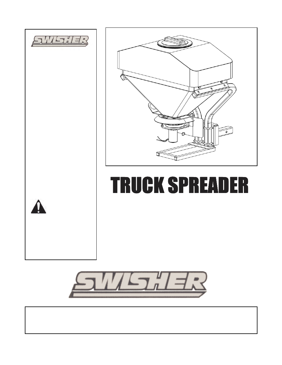 Swisher Truck Spreader 11730 User Manual | 8 pages