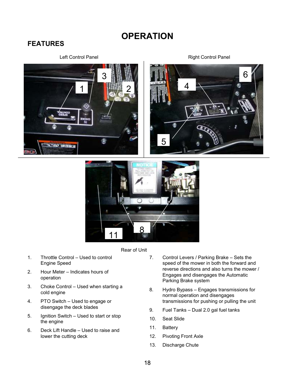 Operation | Swisher ZT2560 User Manual | Page 18 / 40