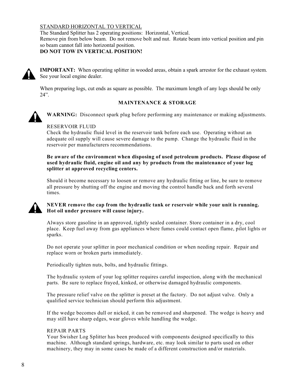 Swisher LS67528S User Manual | Page 8 / 12
