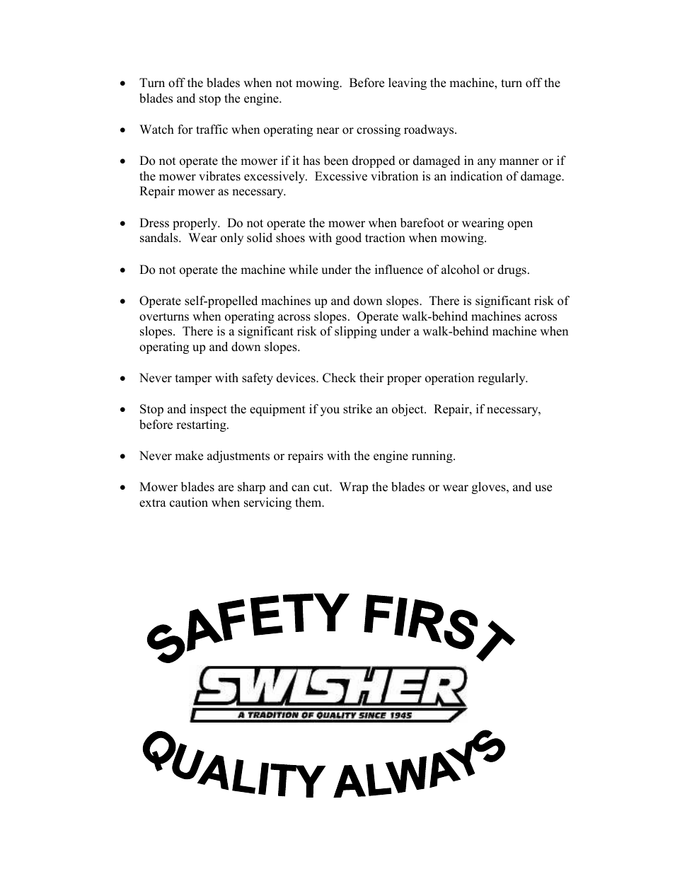 Swisher WB942 User Manual | Page 4 / 12