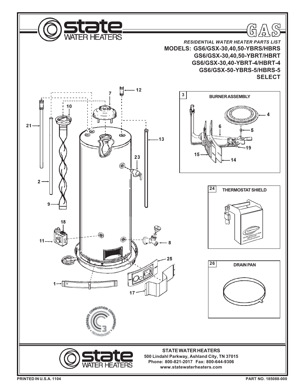 State Industries 40 User Manual | 4 pages