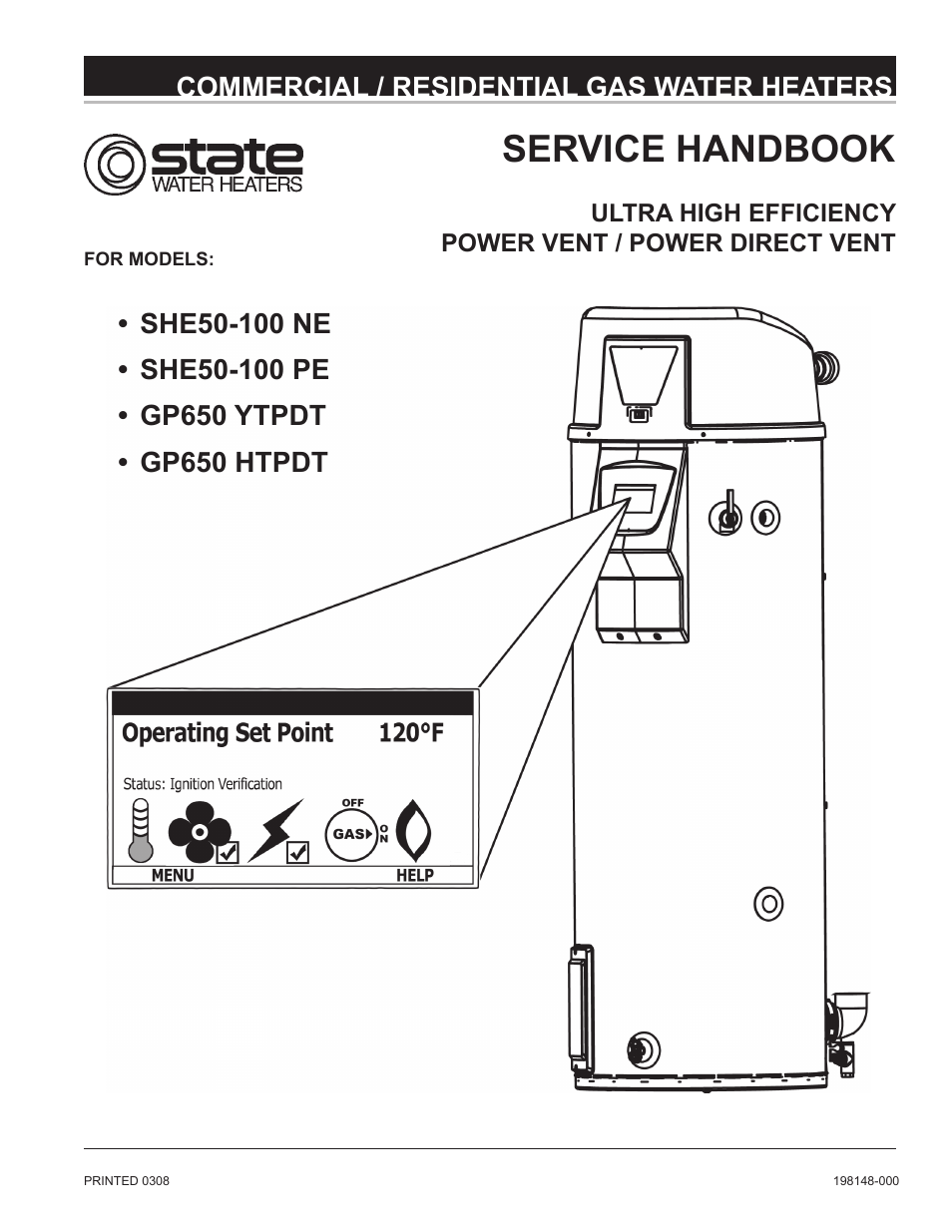 State Industries GP650YTPDT User Manual | 54 pages