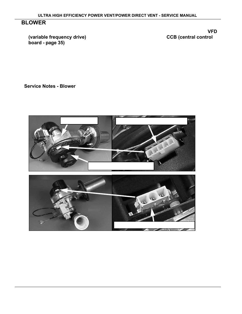 Blower, Service notes - blower | State Industries GP650YTPDT User Manual | Page 11 / 54