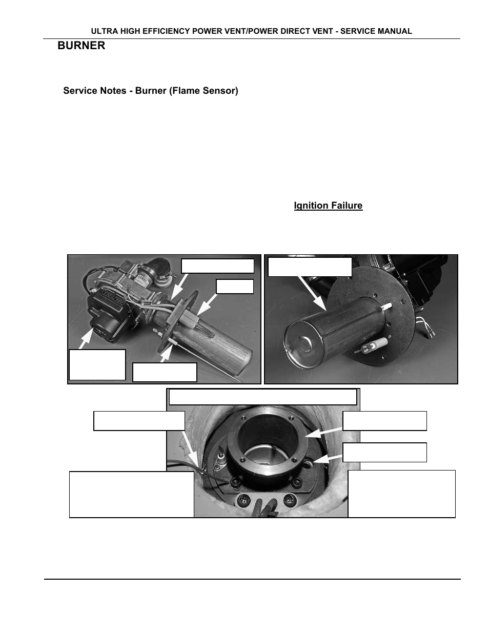 Burner, Service notes - burner (flame sensor) | State Industries GP650YTPDT User Manual | Page 12 / 54