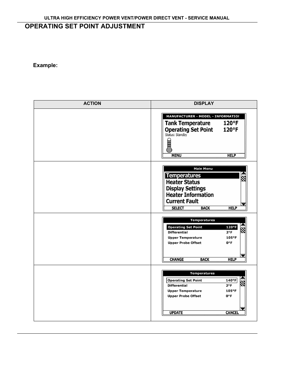 Operating set point adjustment | State Industries GP650YTPDT User Manual | Page 33 / 54