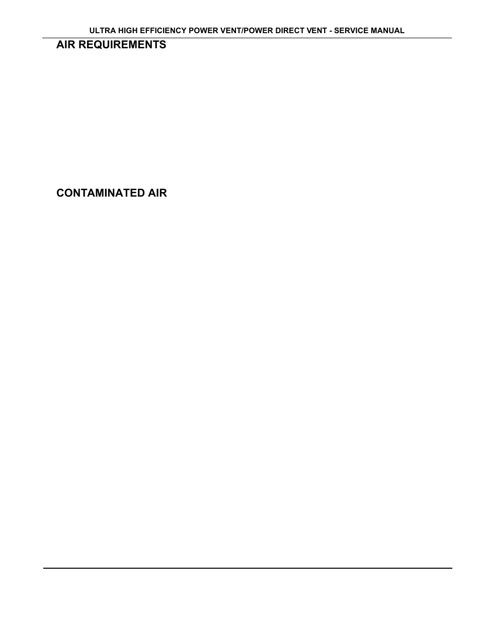 Air requirements, Contaminated air | State Industries GP650YTPDT User Manual | Page 6 / 54