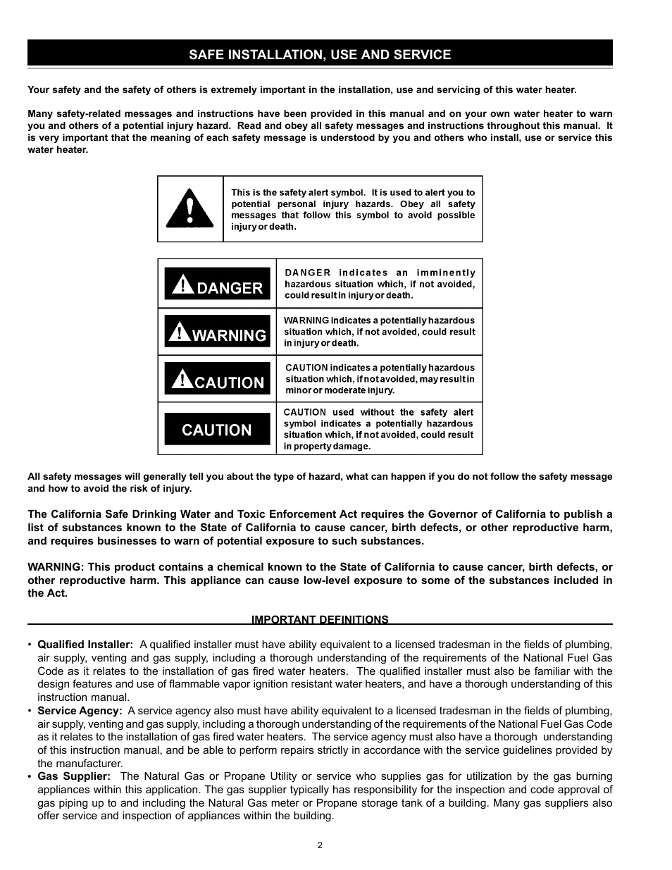 State Industries 186589-001 User Manual | Page 2 / 32