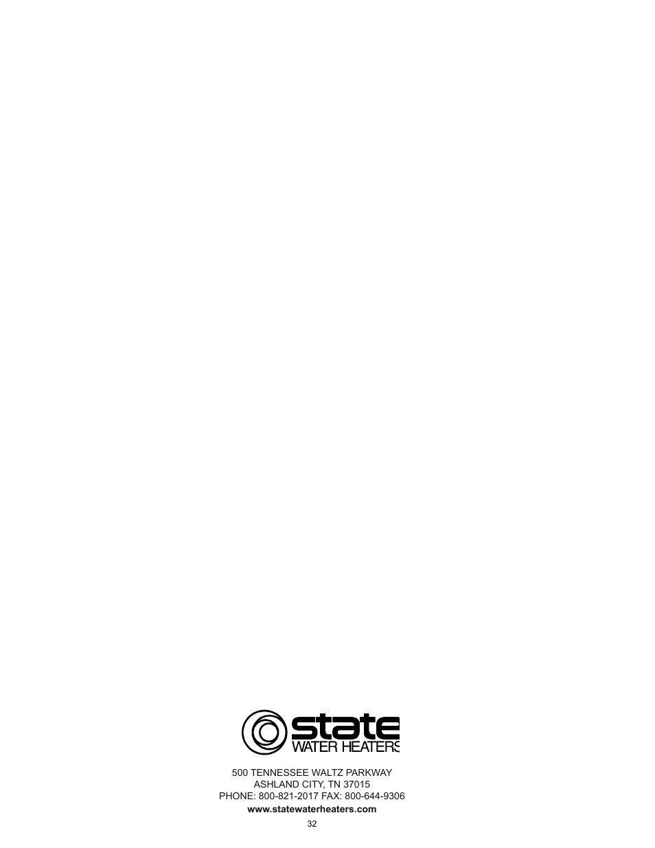 State Industries 186589-001 User Manual | Page 32 / 32