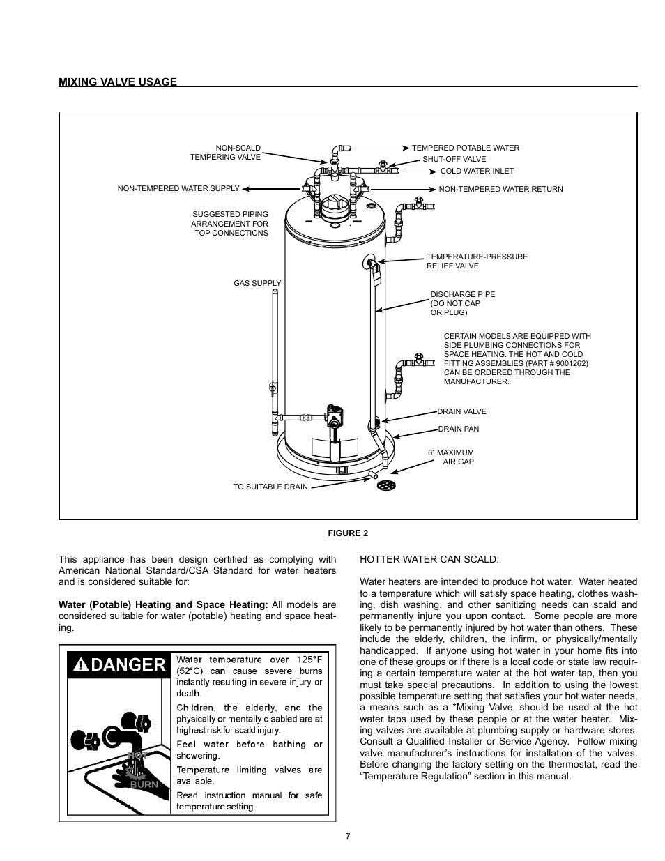 Mixing valve usage | State Industries 186589-001 User Manual | Page 7 / 32