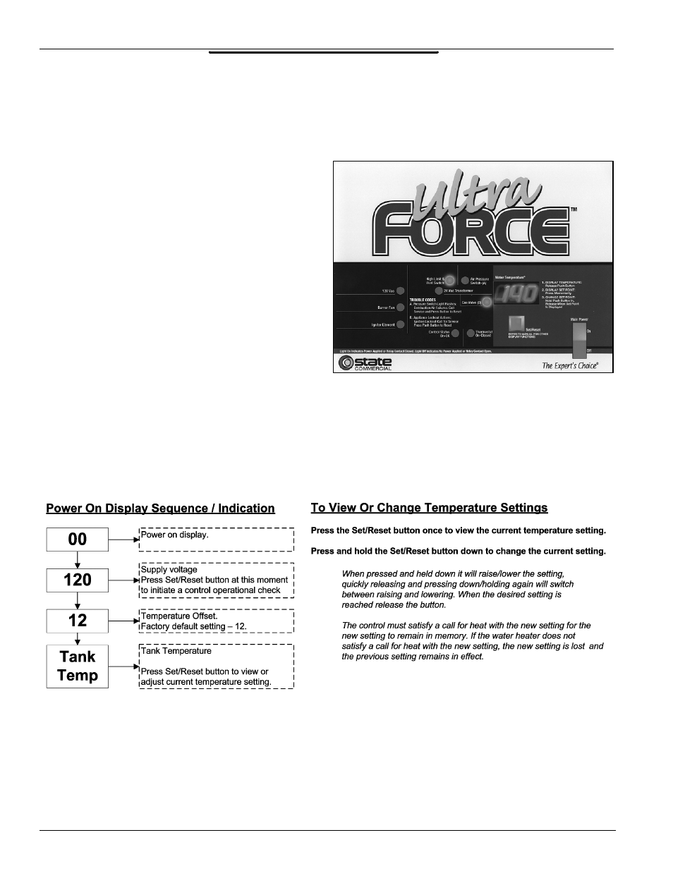 Controls | State Industries Utra-Force STC-077 User Manual | Page 17 / 46