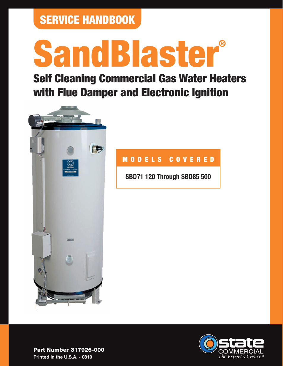 State Industries SANDBLASTER SBD85 500 User Manual | 56 pages