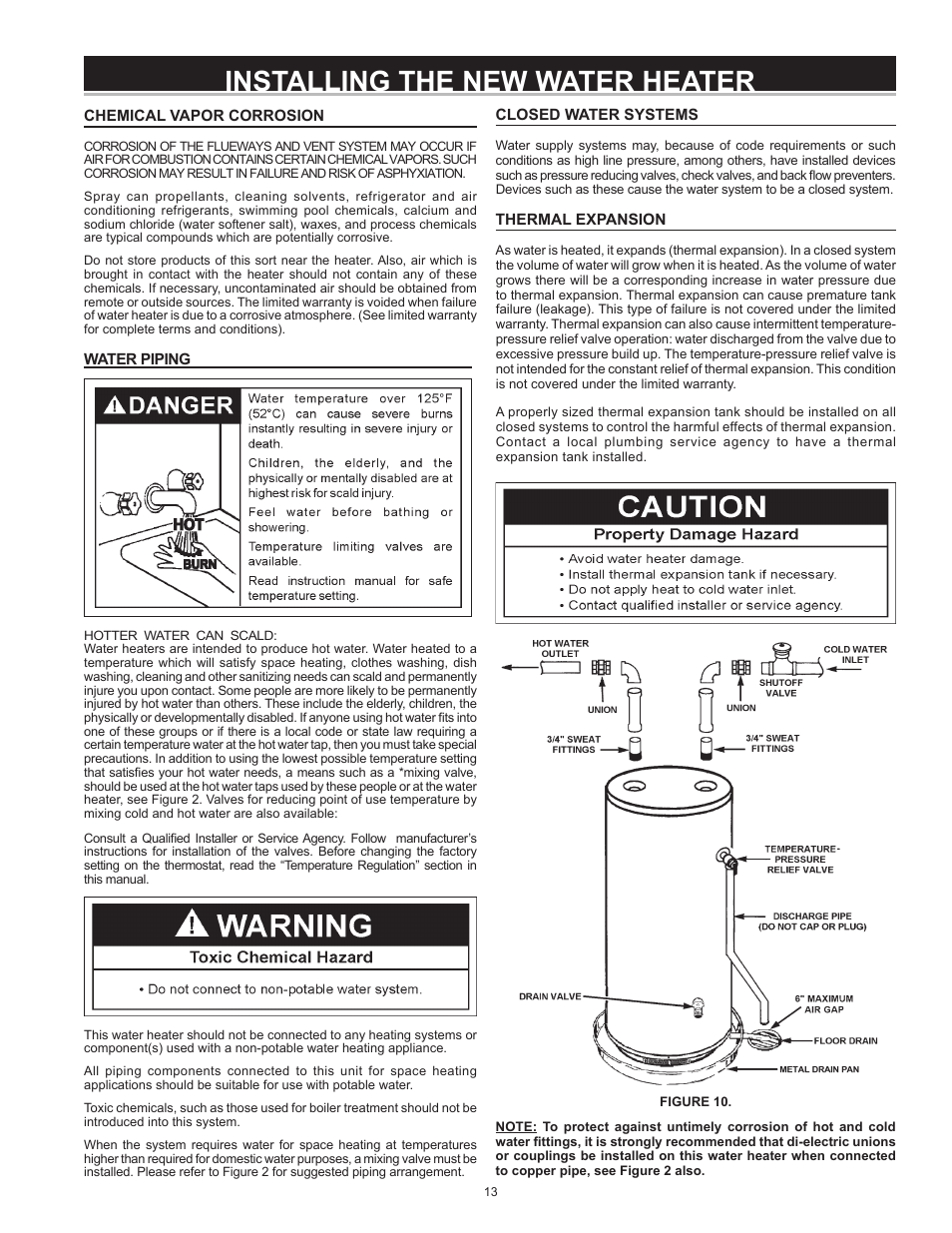 Installing the new water heater | State Industries GP650HTPDT User Manual | Page 13 / 44