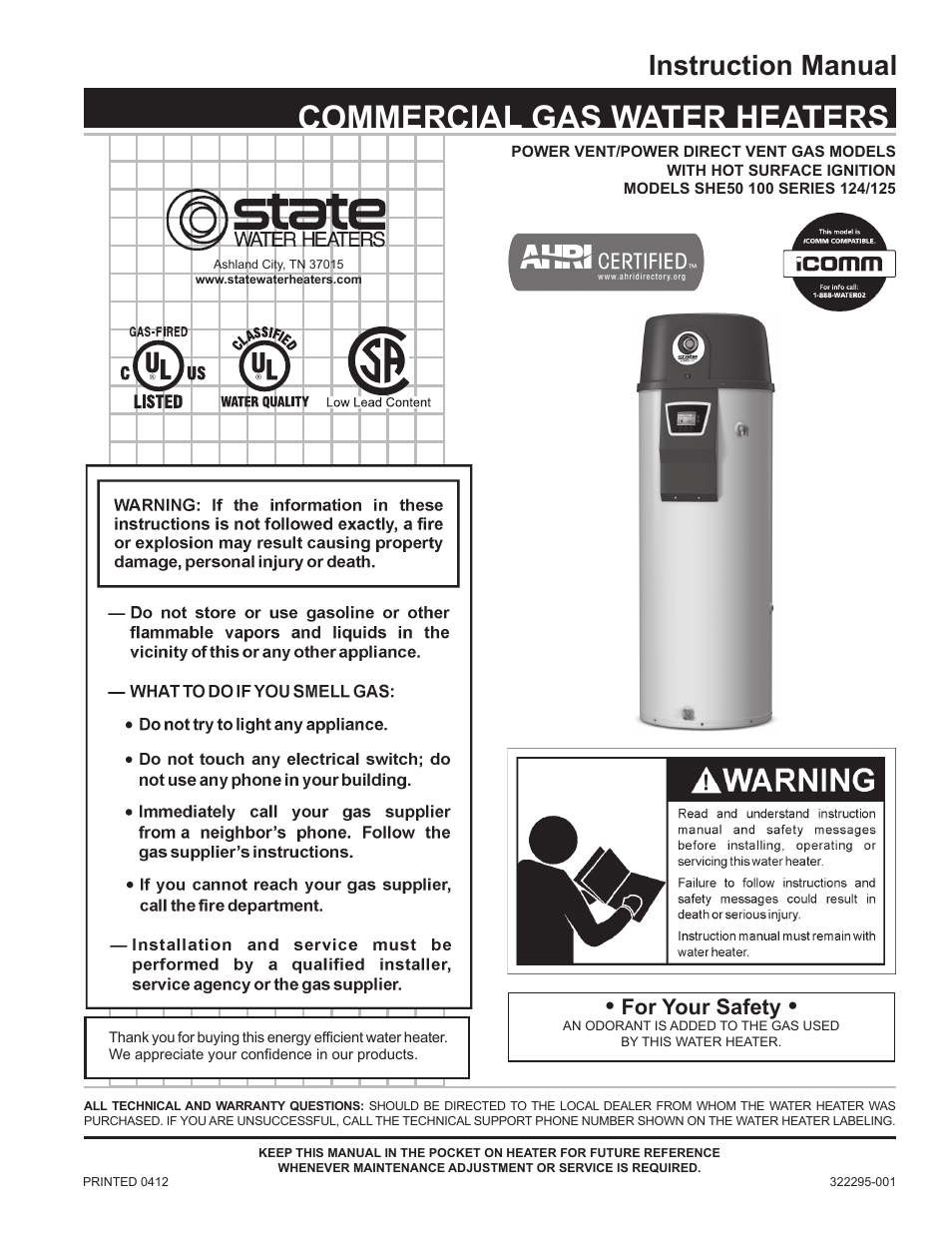 State SHE50 100 User Manual | 60 pages