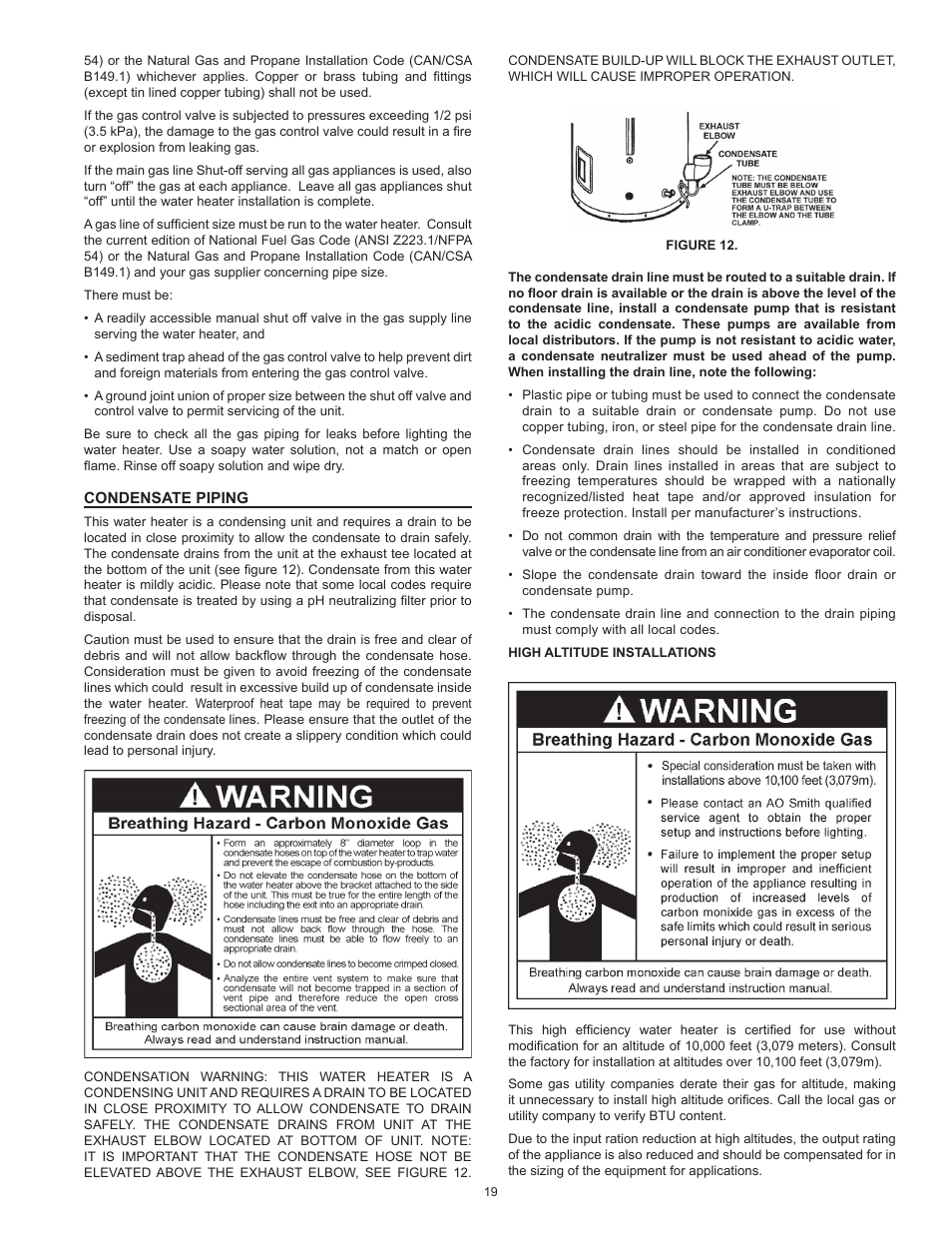 Condensate piping | State SHE50 100 User Manual | Page 19 / 60