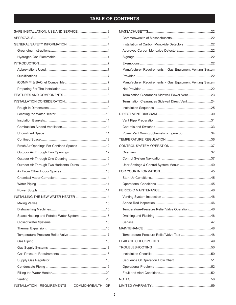 State SHE50 100 User Manual | Page 2 / 60