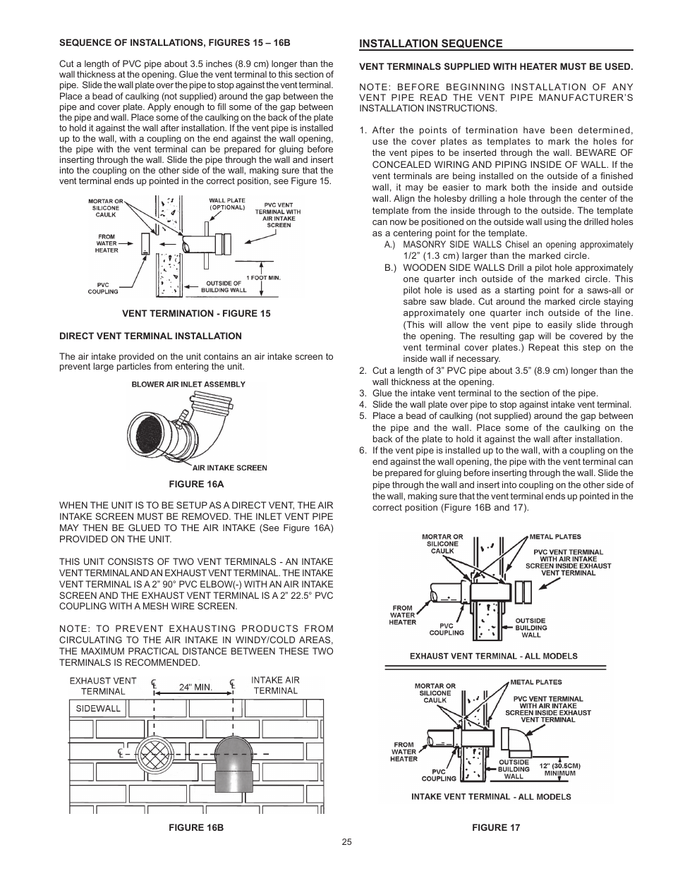 Installation sequence | State SHE50 100 User Manual | Page 25 / 60