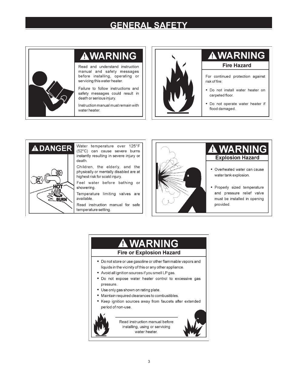 General safety | State Industries GS675YRVIT User Manual | Page 3 / 36