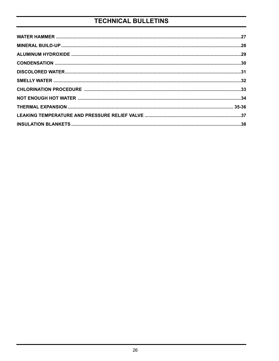 Technical bulletins | State Industries GSX User Manual | Page 26 / 44