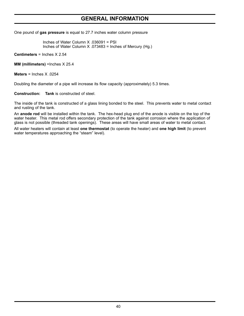 General information | State Industries GSX User Manual | Page 40 / 44