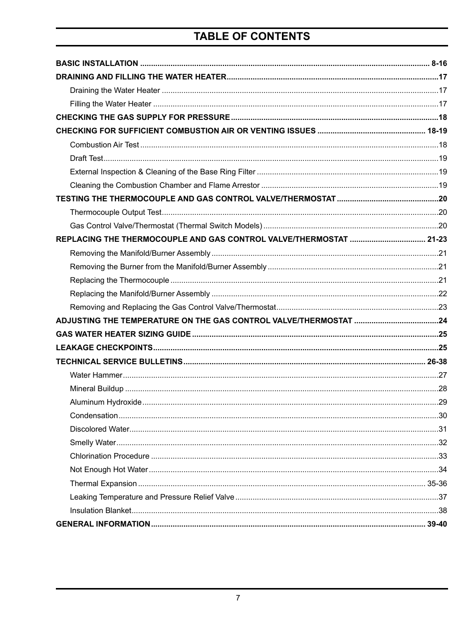 State Industries GSX User Manual | Page 7 / 44