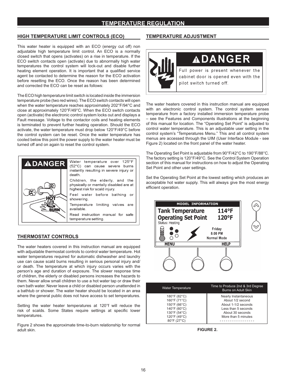 Temperature regulation | State Industries ASME SSE-5 User Manual | Page 16 / 40