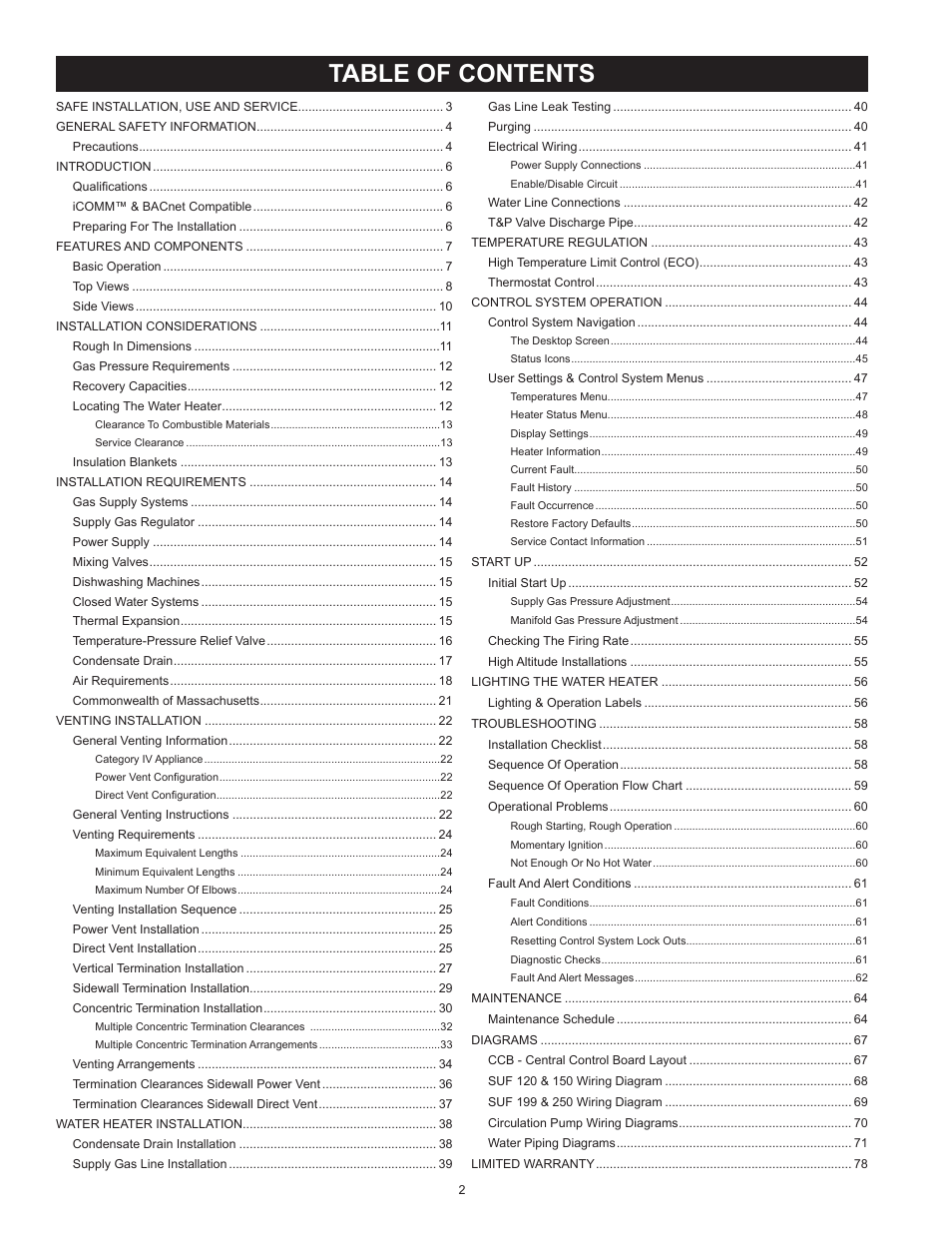 State Industries ULTRA FORCE 101 User Manual | Page 2 / 80