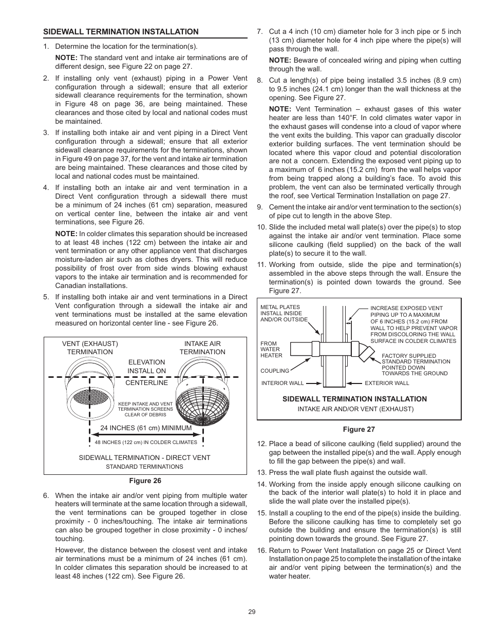 Sidewall termination installation | State Industries ULTRA FORCE 101 User Manual | Page 29 / 80