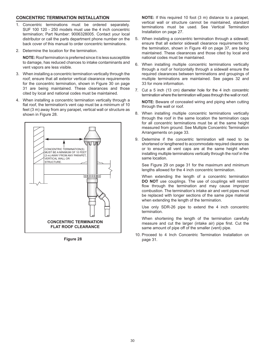 Concentric termination installation, Concentric | State Industries ULTRA FORCE 101 User Manual | Page 30 / 80