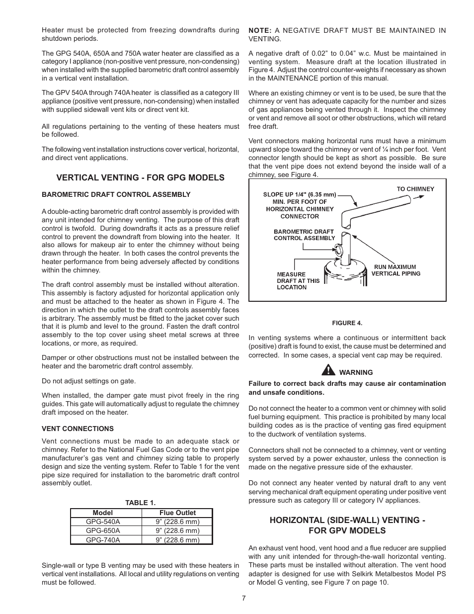 State GPG/GPV-540A User Manual | Page 7 / 37