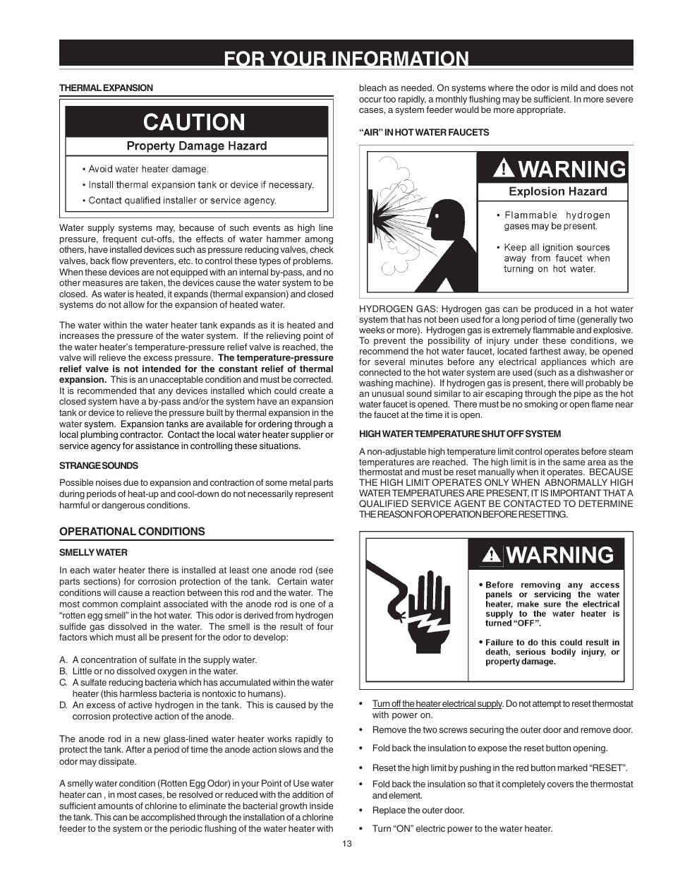 For your information | State ES6 2 SSUS K User Manual | Page 13 / 20