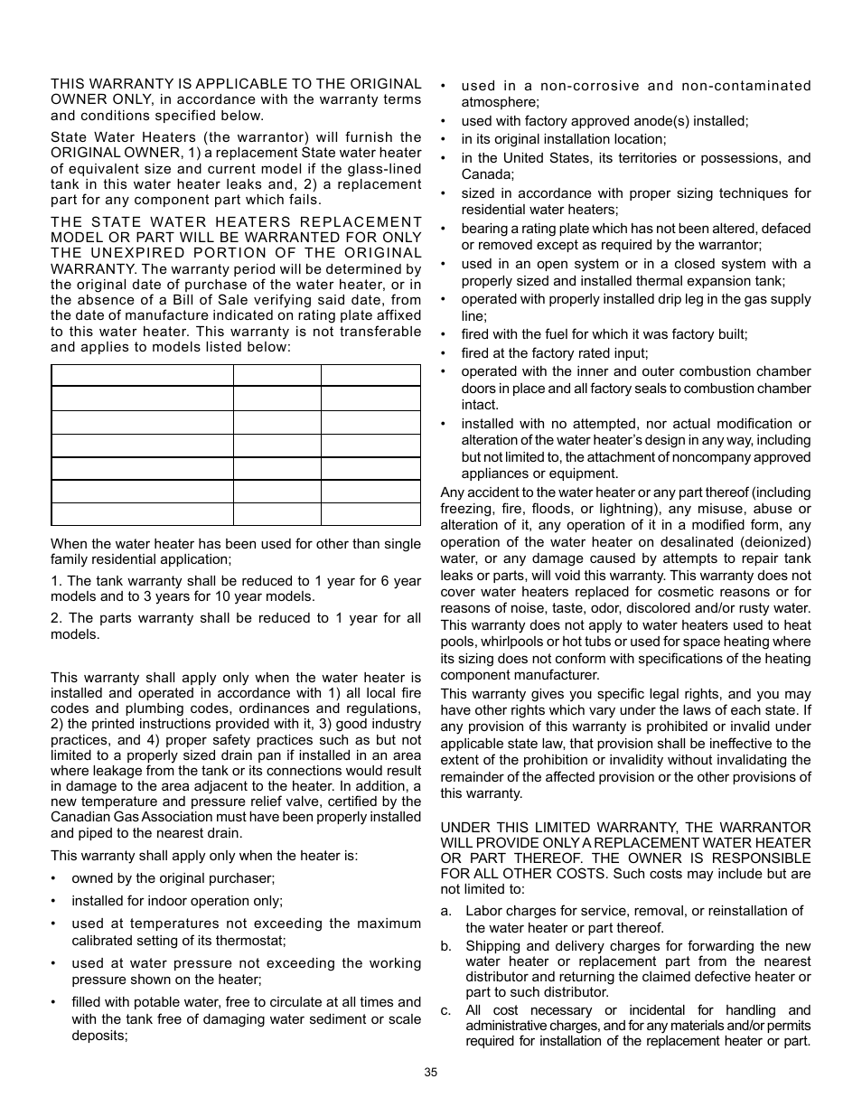 State GS6 30 YOCT User Manual | Page 35 / 36