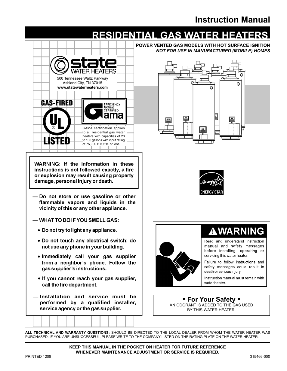 State GS6 40 YBVIT User Manual | 32 pages