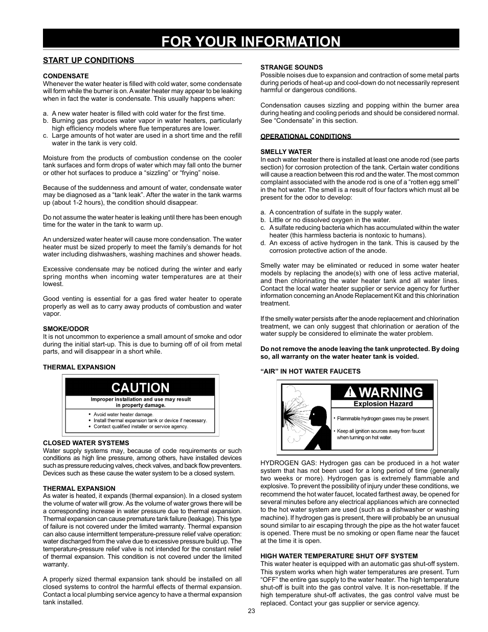For your information | State GS6 40 YBVIT User Manual | Page 23 / 32